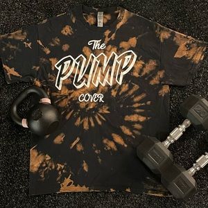 Handmade Tye dye PUMP cover oversized tshirt.